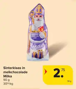 Hyper Carrefour Sinterklaas in melkchocolade milka aanbieding