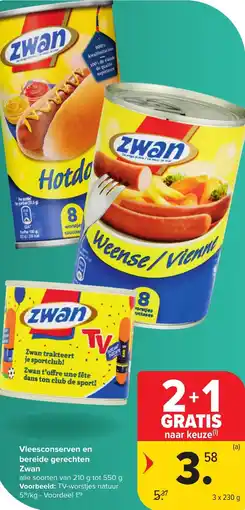 Hyper Carrefour Zwan Vleesconserven en bereide gerechten aanbieding