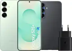 Coolblue Samsung Galaxy S25 Plus 256 Go Menthe 5G + Pack d'Accessoires aanbieding
