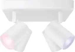 Coolblue WiZ 4 Spots Imageo Carré - Éclairage Coloré et Blanc - GU10 - Blanc aanbieding