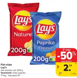 Hyper Carrefour Lay's Flat chips aanbieding