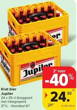Hyper Carrefour Jupiler Krat bier aanbieding