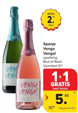 Hyper Carrefour Venga Venga! sparkling Brut of Rosé aanbieding