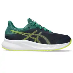 Decathlon Hardloopschoenen Kinderen, Unisex - ASICS Patriot 13 GS - Midnight/Citron aanbieding