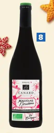 Hyper Carrefour 8 Beaujolais Nouveau bio Domaine Canard - Rood 849-75 cl Beaujolais Nouveau bio Domaine Canard Rood aanbieding