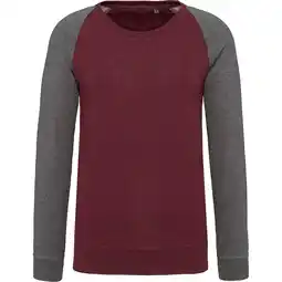 Decathlon Sweater met ronde hals Kariban bicolore Manches Raglan aanbieding