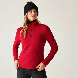 Decathlon Glamourize middenlaag isolerende actieve fleecetrui met 1/4 rits voor dames aanbieding