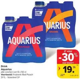 Hyper Carrefour Aquarius Drink aanbieding