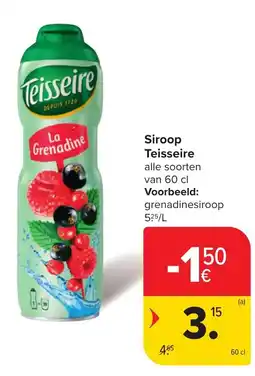 Hyper Carrefour Teisseire Siroop aanbieding