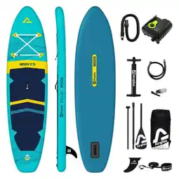 Decathlon OPBLAASBAAR MOON 11.0 PADDLEBOARD-PAKKET VOOR MAXIMAAL 2 PERSONEN + AUTONOME ELE aanbieding