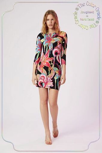 Desigual Slim fit jurk met driekwartmouw - BLACK - S aanbieding