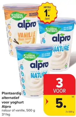 Hyper Carrefour Alpro Plantaardig alternatief voor yoghurt aanbieding