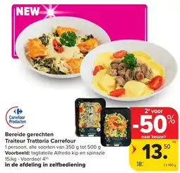 Hyper Carrefour Bereide gerechten Traiteur Trattoria Carrefour aanbieding