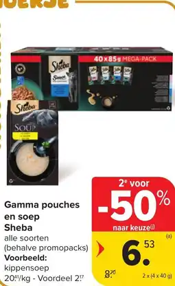 Hyper Carrefour Sheba Gamma pouches en soep aanbieding