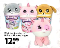 Wibra Winksies strawberry unicorn kitten of puppy aanbieding