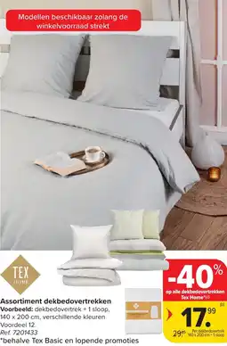 Hyper Carrefour Assortiment dekbedovertrekken aanbieding