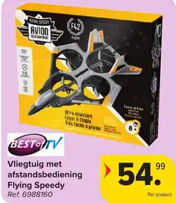 Hyper Carrefour Best of TV Vliegtuig met afstandsbediening Flying Speedy aanbieding