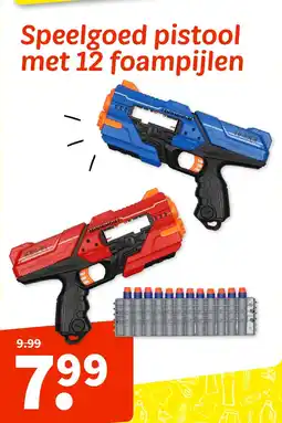 Wibra Speelgoed pistool met 12 foampijlen aanbieding