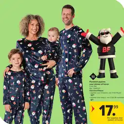 Hyper Carrefour Fluwelen pyjama voor dames of heren aanbieding