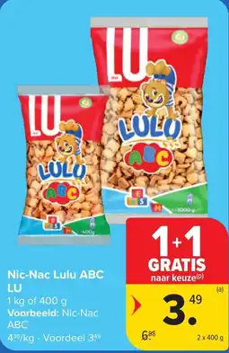 Hyper Carrefour LU Nic-Nac Lulu ABC aanbieding