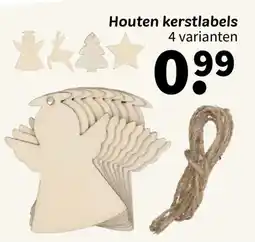 Wibra Houten kerstlabels aanbieding