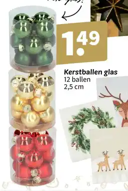 Wibra Kerstballen van glas aanbieding