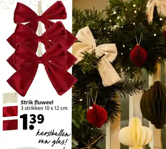Wibra Strik fluweel aanbieding