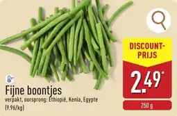 ALDI Fijne boontjes aanbieding