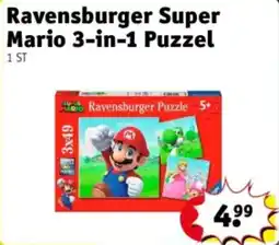 Kruidvat Ravensburger Super Mario 3 in 1 Puzzel aanbieding
