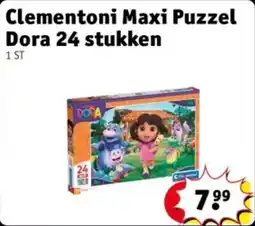 Kruidvat Clementoni Maxi Puzzel Dora 24 stukken aanbieding
