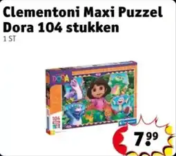 Kruidvat Clementoni Maxi Puzzel Dora 104 stukken aanbieding