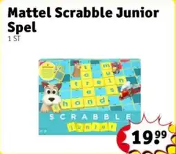Kruidvat Mattel Scrabble Junior Spel aanbieding