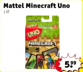Kruidvat Mattel Minecraft Uno aanbieding