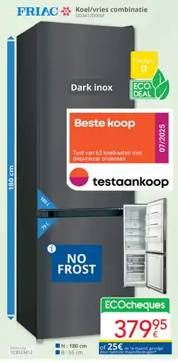 Eldi Friac Koel / Vries Combinatie aanbieding