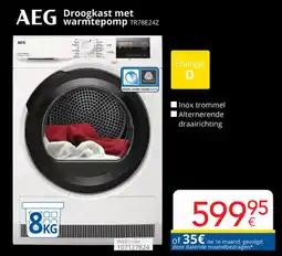 Eldi AEG Droogkast met warmtepomp TR78E24Z aanbieding