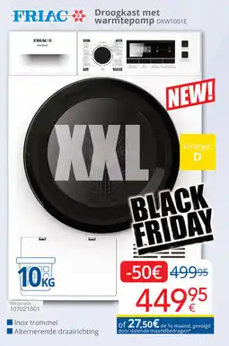 Eldi Friac Droogkast met warmtepomp DKW1001E aanbieding