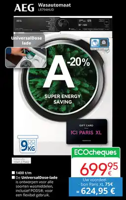 Eldi AEG Wasautomaat LR794HUD aanbieding