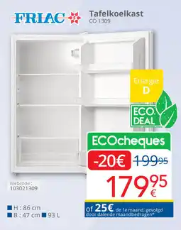 Eldi Friac Tafelkoelkast aanbieding