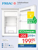 Eldi Friac Tafelkoelkast KK1710 aanbieding