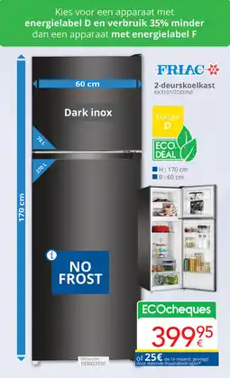 Eldi Friac 2 Deurskoelkast aanbieding