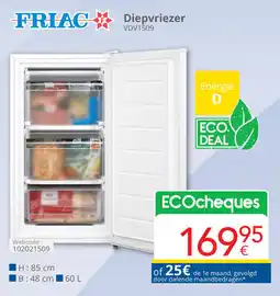 Eldi Friac Diepvriezer VDV1509 aanbieding