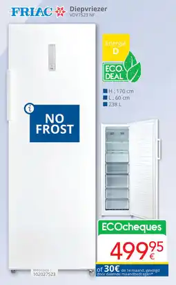Eldi Friac diepvriezer VDV7523 NF aanbieding