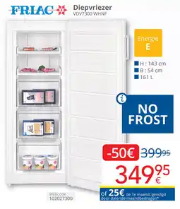 Eldi Friac Diepvriezer VDV7300 WHNF aanbieding