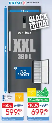 Eldi Friac Diepvriezer XXL aanbieding