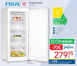 Eldi Friac Diepvriezer VDV2218 aanbieding