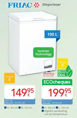 Eldi Friac Diepvriezer aanbieding