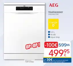 Eldi AEG Vaatwasser FFB33607ZW aanbieding