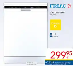 Eldi Friac Vaatwasser aanbieding