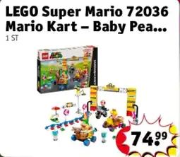 Kruidvat LEGO Super Mario 72036 Mario Kart – Baby Peach en grand prix–set aanbieding