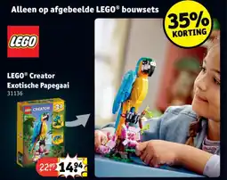 Kruidvat LEGO Creator Exotische Papegaai aanbieding
